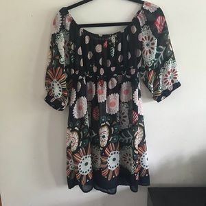 Transparent floral dress